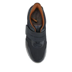 Easy Step In Wide Fit Touch Fastening Trainers - Navy