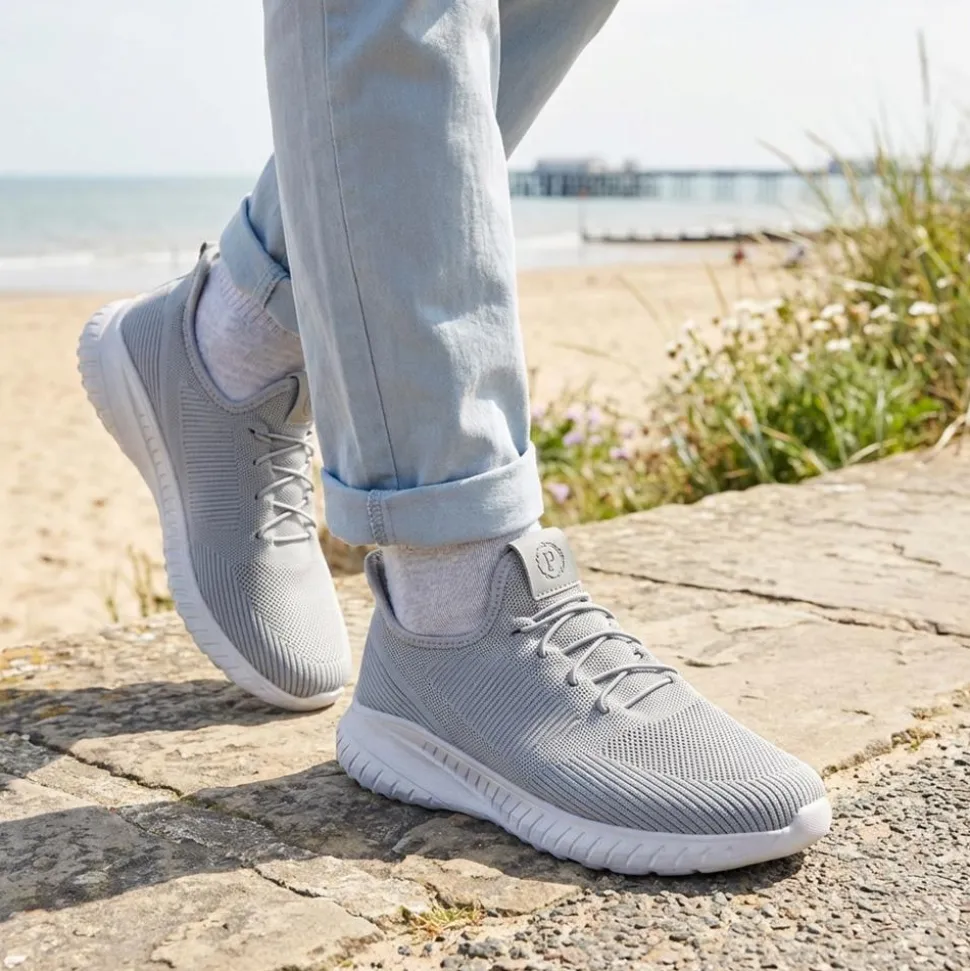 Easy Step In Wide Fit Trainers - Grey