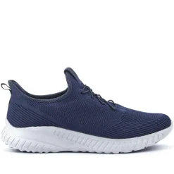 Easy Step In Wide Fit Trainers - Navy