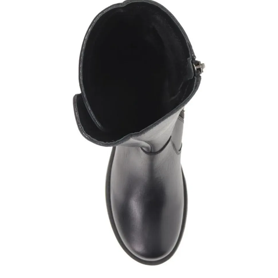 Edita Leather Calf Boots - Black