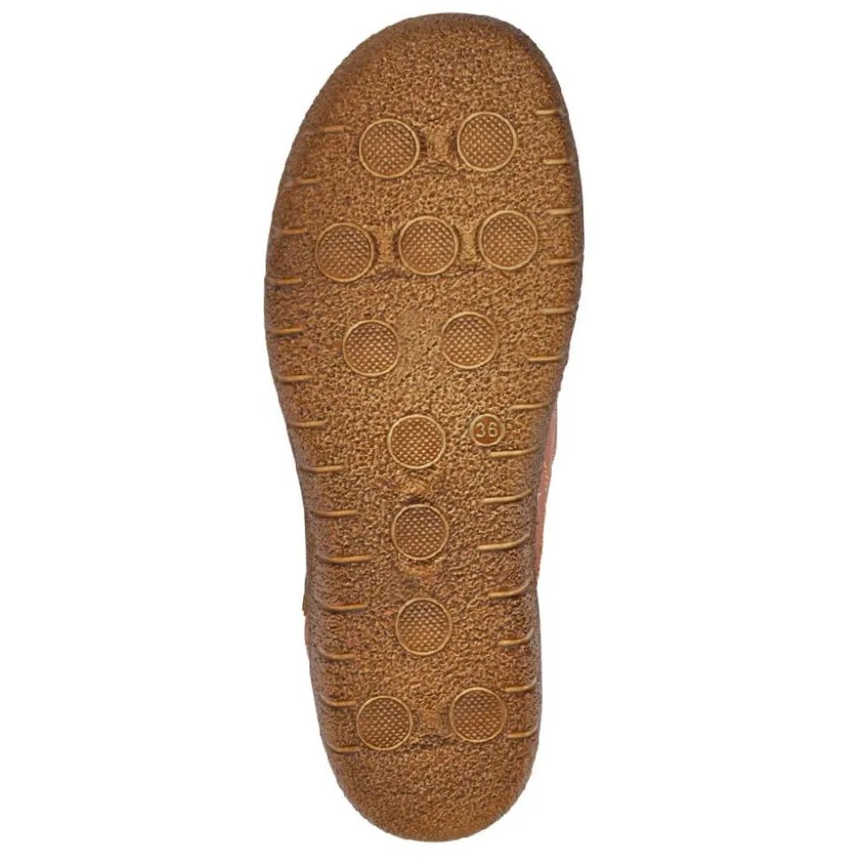 Elasticated Leather Slip-On Shoes - Tan