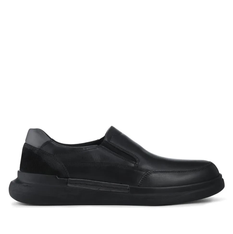 Elasticated Lightweight Slip In Shoes - Black