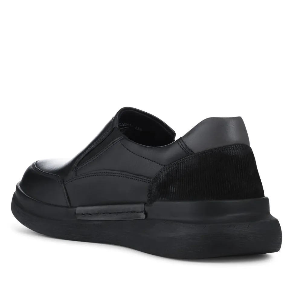 Elasticated Lightweight Slip In Shoes - Black