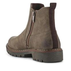 Elasticated Smart Slip On Boots - Khaki