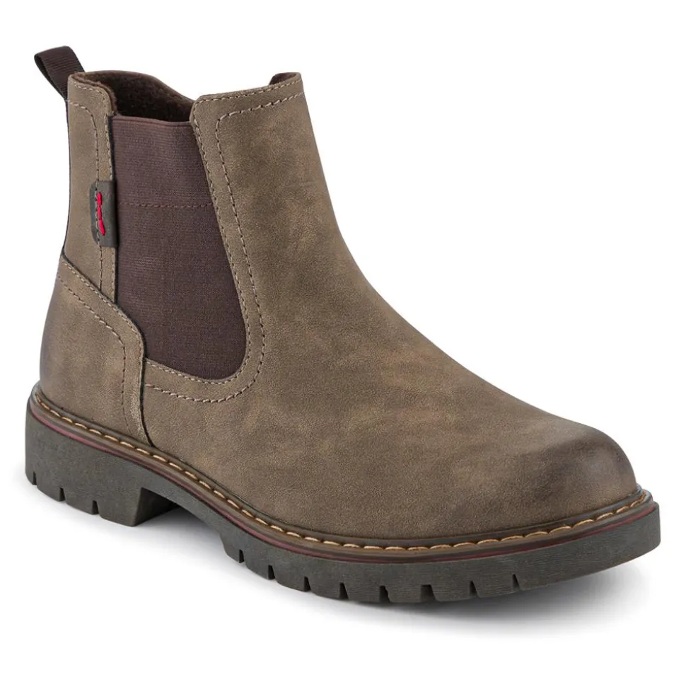 Elasticated Smart Slip On Boots - Khaki