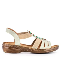 Elasticated Strappy Sandals - Green