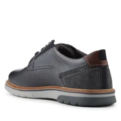 Elastic Fit Lace Up Shoes - Navy