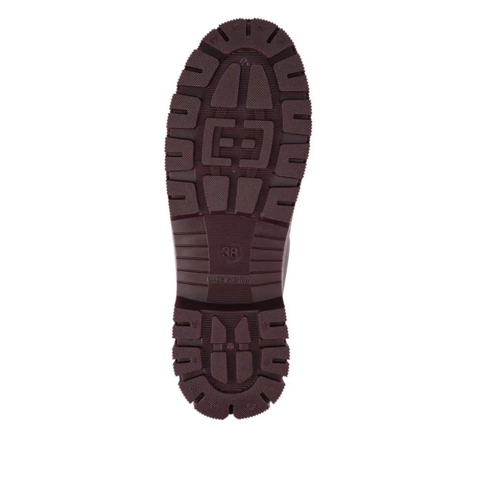 Elastic Fit Wellington Boots - Burgundy