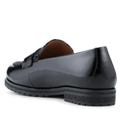 Elder Gabor Leather Loafers - Black