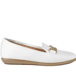 Elegant Wedge Loafers - White