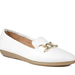 Elegant Wedge Loafers - White
