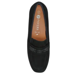Embellished Block-Heeled Moccasins - Black