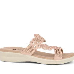 Embellished Floral Mules - Blush