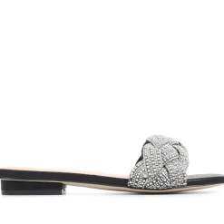 Embellished Mule Sandals - Black