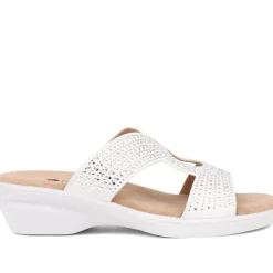 Embellished Mules Sandals - White