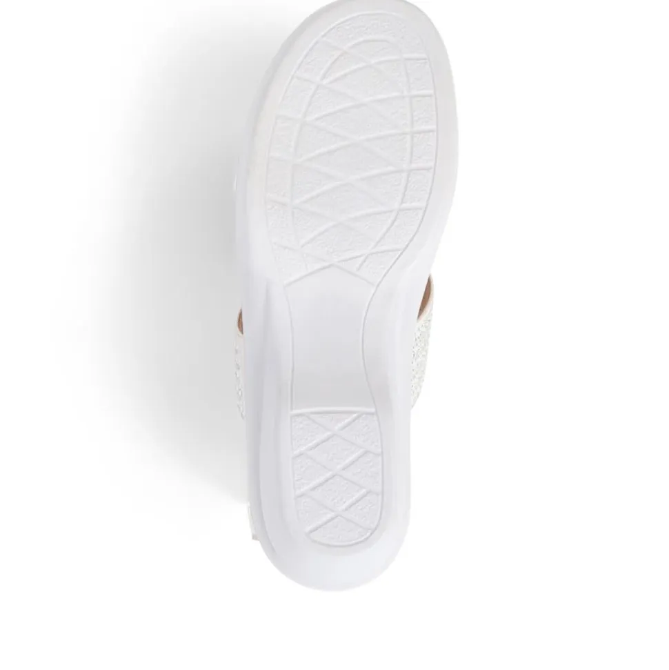Embellished Mules Sandals - White