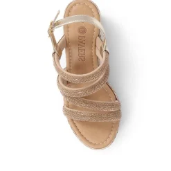 Embellished Platform Espadrilles - Bronze