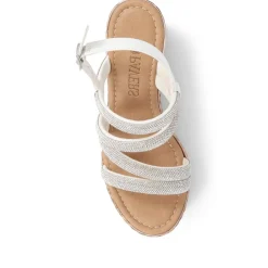 Embellished Platform Espadrilles - Silver