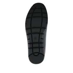 Embellished Slip-On Wedge Shoes - Black Patent