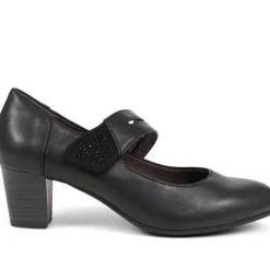 Embellished Strap Mary Janes - Black