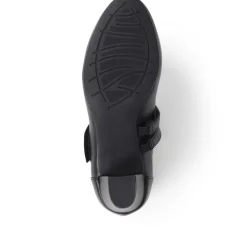 Embellished Strap Mary Janes - Black