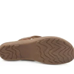 Embellished Toe Post Sandals - Bronze