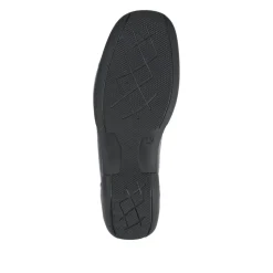 Embroided Panel Leather Loafers - Black-Leopard