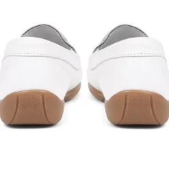 Embroided Panel Leather Loafers - White Multi