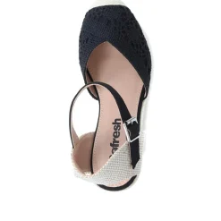 Espadrille Wedge Sandals - Black