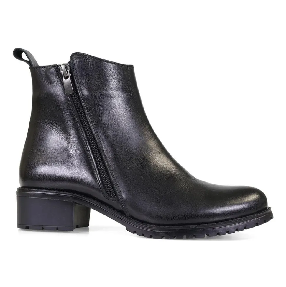 Essential Comfort Boots D Fit - Black Leather