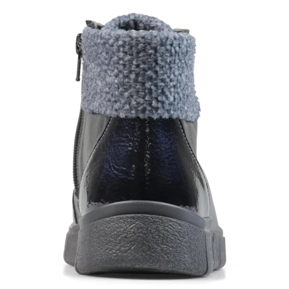 Essential Comfort Boots EE Fit - Navy Leather