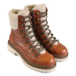 Essential Comfort Boots EE Fit - Tan Croc