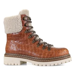 Essential Comfort Boots EE Fit - Tan Croc