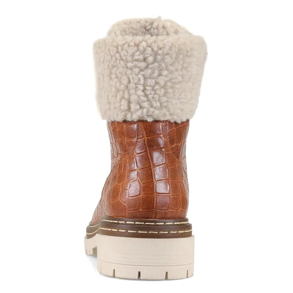 Essential Comfort Boots EE Fit - Tan Croc