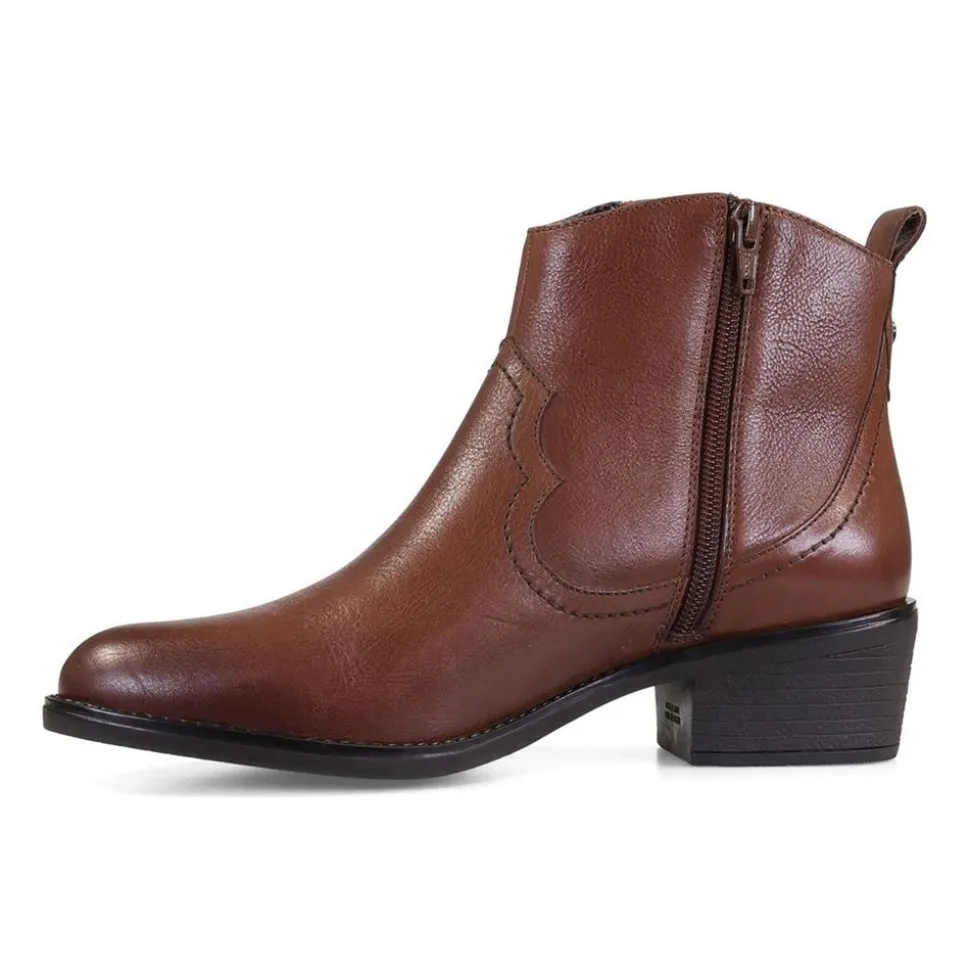 Essential Comfort Boots E Fit - Tan Tumbled Leather