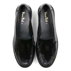 Essential Comfort Flats - Black Crinkle Patent