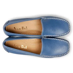 Essential Comfort Flats - Blue leather