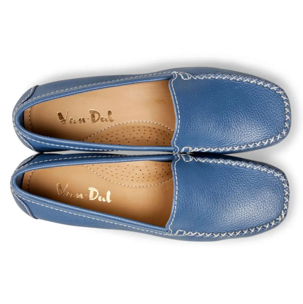 Essential Comfort Flats - Blue leather