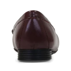 Essential Comfort Flats - Burgundy Leather