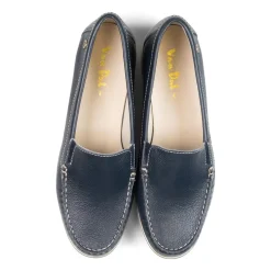 Essential Comfort Flats - Navy Leather