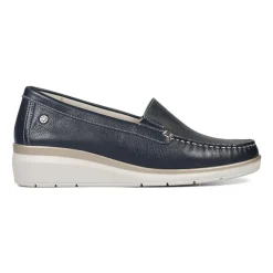 Essential Comfort Flats - Navy Leather