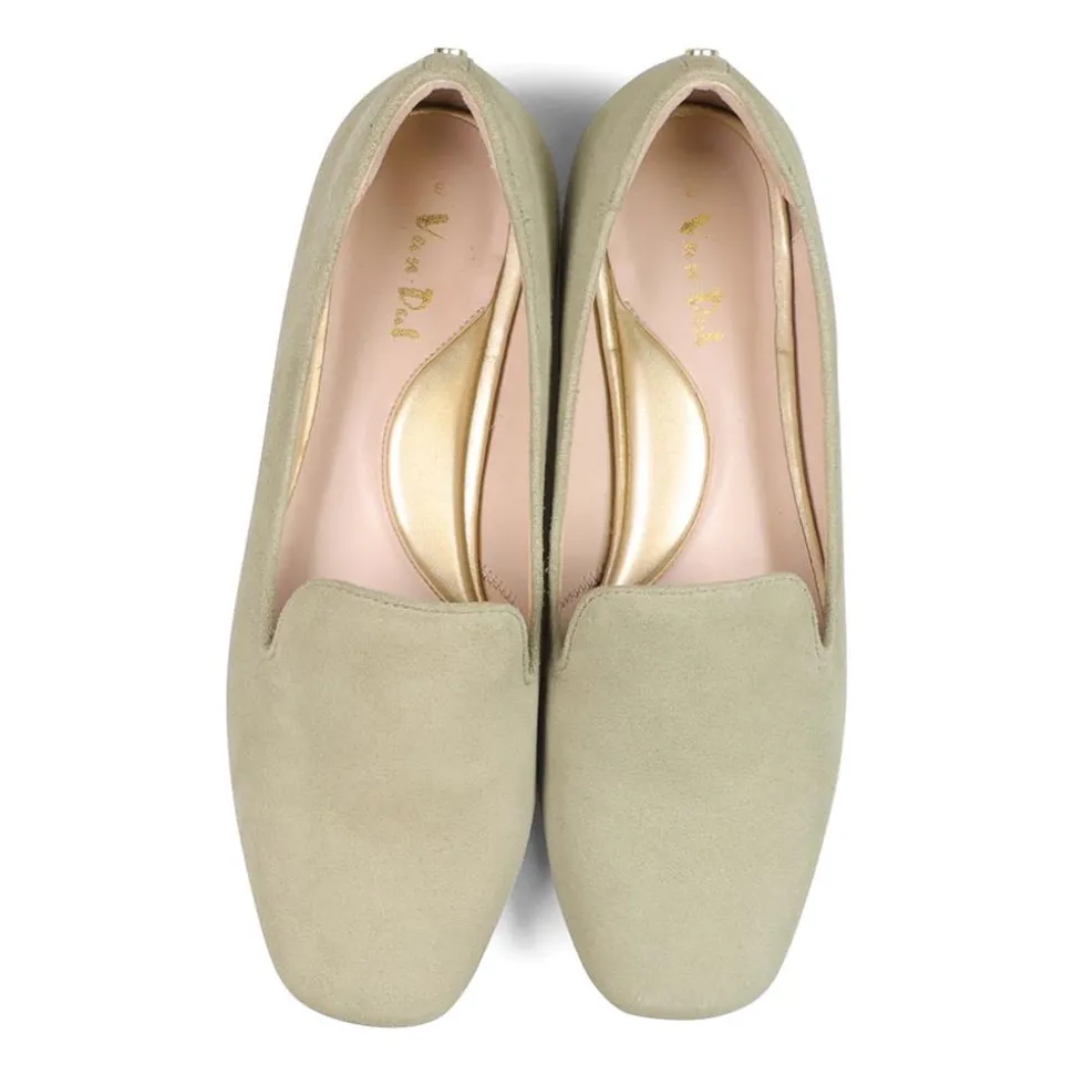 Essential Comfort Flats - Spring Green Suede