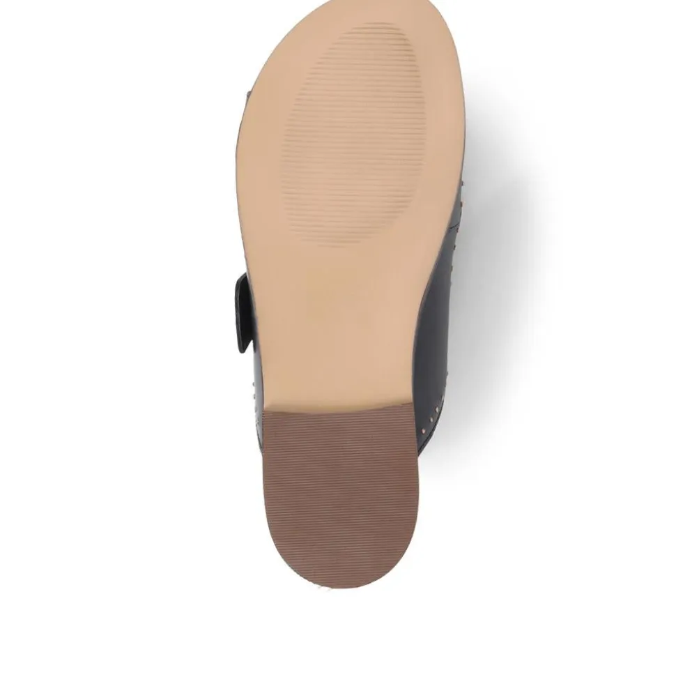 Eugenia Double Buckle Mules - Black
