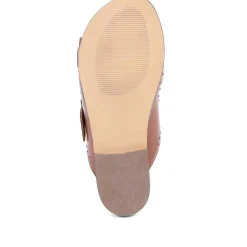 Eugenia Double Buckle Mules - Tan