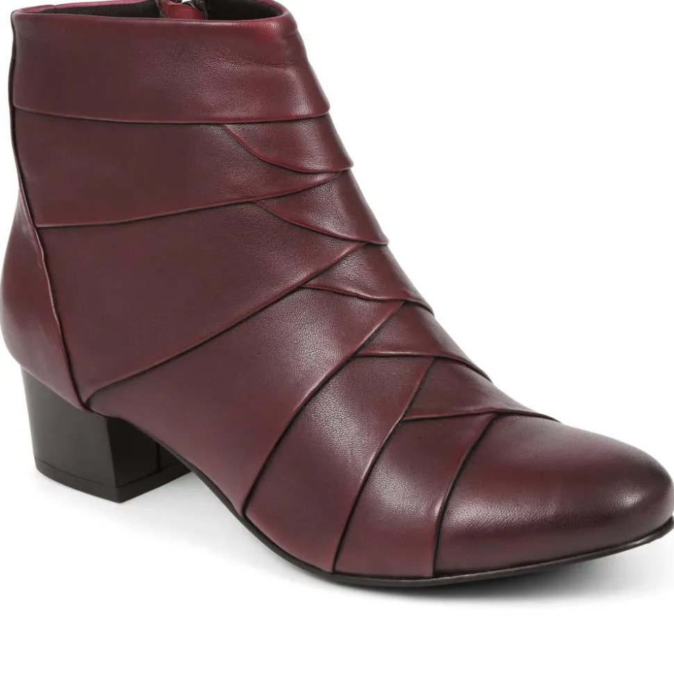 Everyday Leather Ankle Boots - Plum