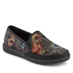 Everyday Slip-On Shoes - Black Floral