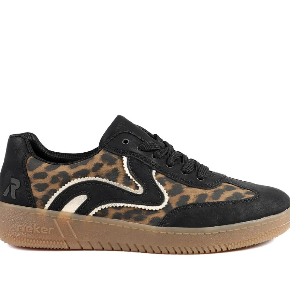 Extra-Cushioned Lace-Up Trainers - Black Multi