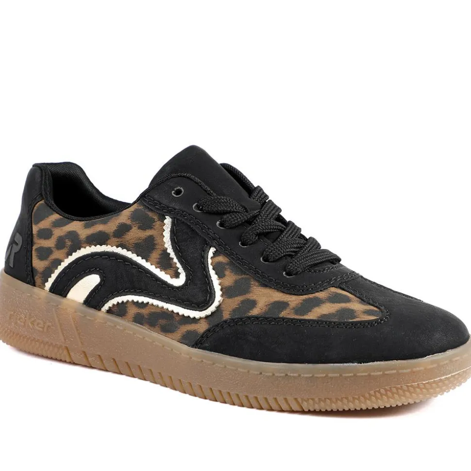 Extra-Cushioned Lace-Up Trainers - Black Multi