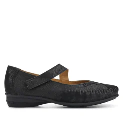 Extra-Cushioned Leather Mary Janes - Black