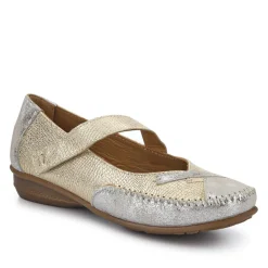 Extra-Cushioned Leather Mary Janes - Gold